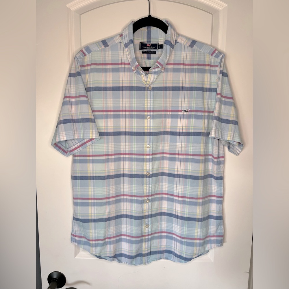 Vineyard Vines Men’s Slim Fit Tucker Shirt - Short sleeve button-up - L
